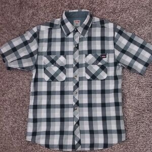 Grey And Black Dickies Button-up